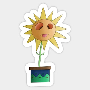 Dead Flower Funky Art Sticker